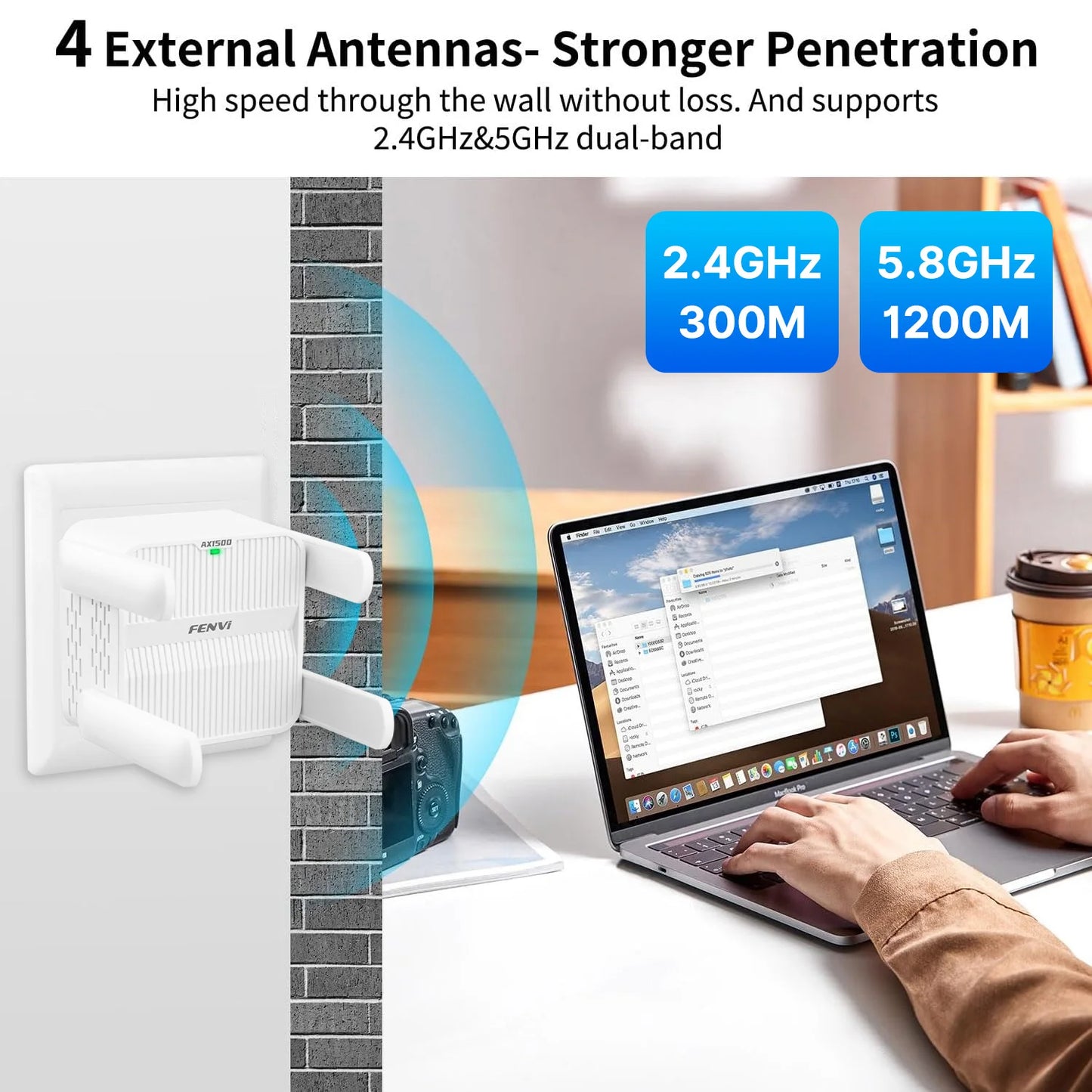 FENVI 5Ghz AX1500 WiFi 6 Repeater